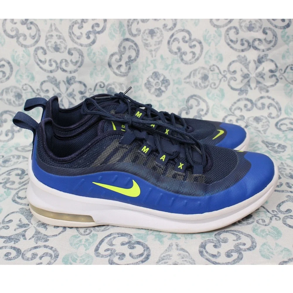 Nike Air Max Axis Running Shoes Blue Neon Athletic Sneakers AH5222-404 6.5Y‎